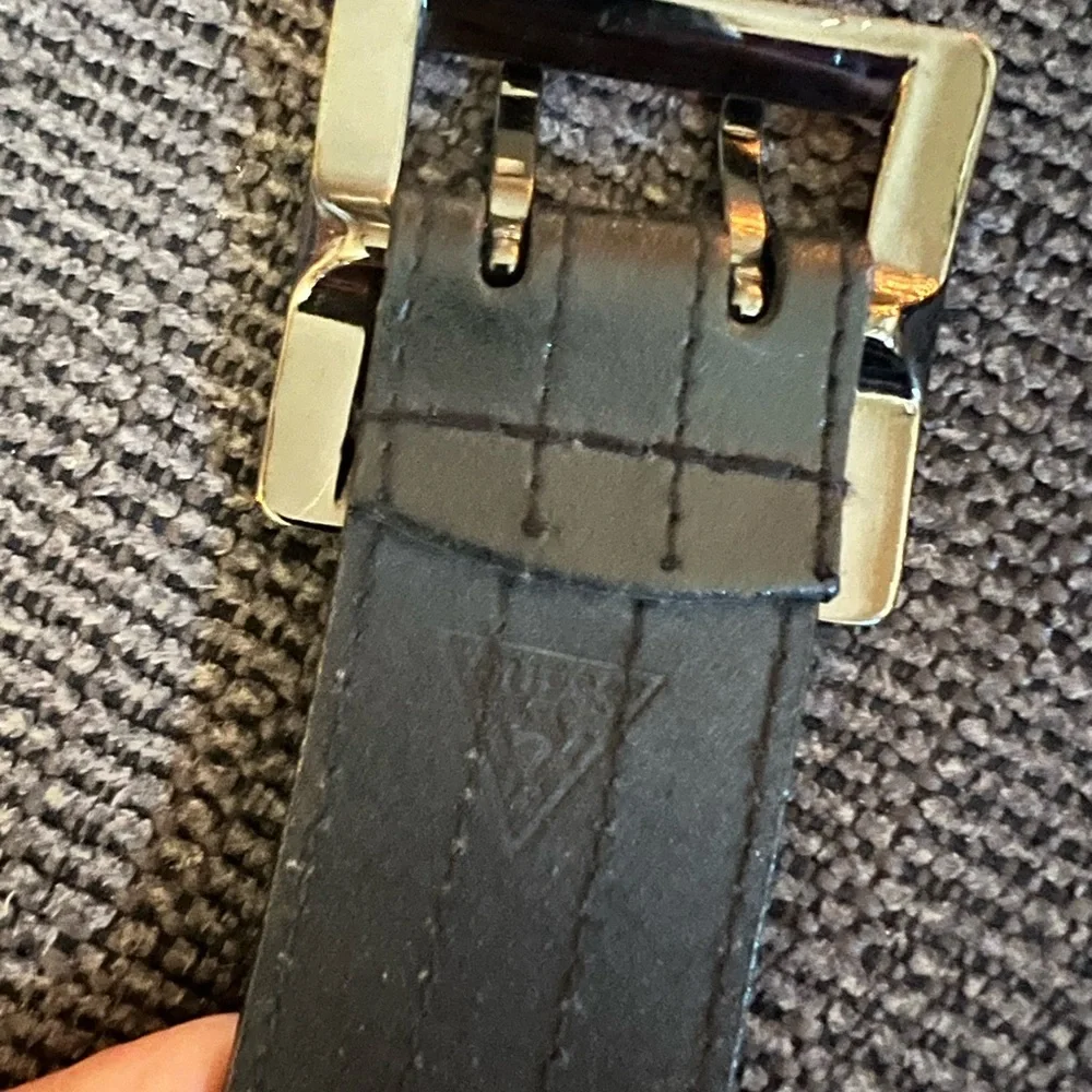 Guess Black Genuine Leather Belt